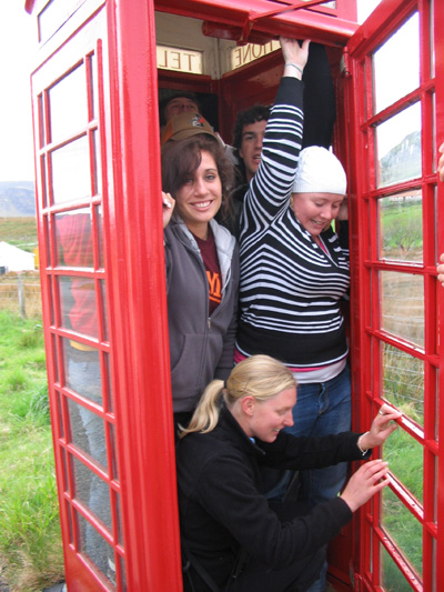 Funny phone booth photo