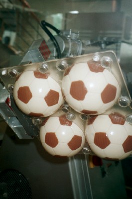 Stollwerck's Chocolate Soccer Ball-Making Machine (Scarborough photo)