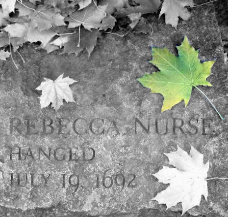 Salem MA Witch Memorial, Rebecca Nurse, hanged in 1692 (courtesy Foxicat at flickr's Creative Commons)
