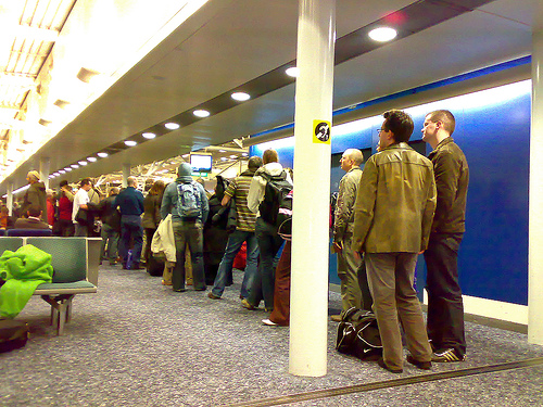 Airport line/queues - ugh. (courtesy aleksi_aaltonen at flickr's Creative Commons)
