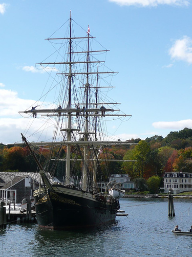 The Charles W. Morgan at Mystic Seaport, Connecticut (courtesy altopower at flickr’s Creative Commons)