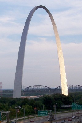 View from my hotel room of the Gateway Arch, St. Louis, Missouri (Scarborough photo)