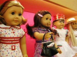 American Girl historic dolls in Chicago store American Place (photo by Sheila Scarborough)