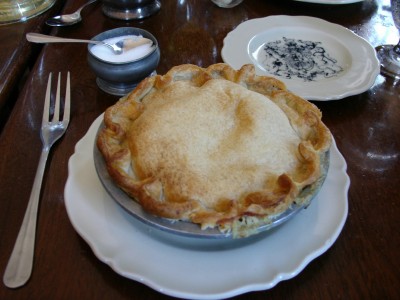 Chicken pot pie at the King's Arms Tavern, Colonial Williamsburg VA (photo by Sheila Scarborough)