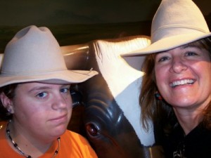 Chisholm Trail Heritage Center in Duncan, Oklahoma. I'm lucky my teen tolerated any cowboy hat pictures at all! (photo by Sheila Scarborough)