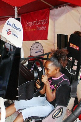 Young driver in training at Charlotte NC Speed Street Festival (photo by Sheila Scarborough)