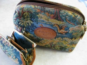 Gobelins Art Belgian tapestry bags (photo by Sheila Scarborough)