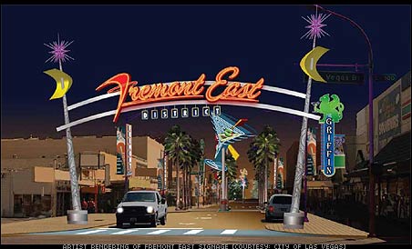 Fremont East District Dedication artist rendering in Las Vegas