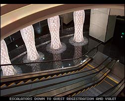 Planet Hollywood Brings Out The Stars For Grand Opening - crystal light columns [photo: M. Snow]