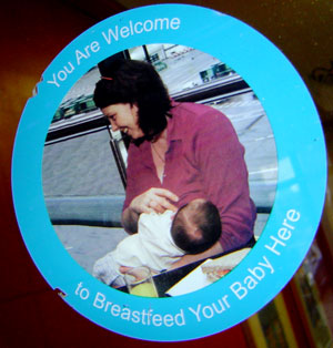 Breastfeeding sign at Athlone McDonalds