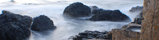 Giants' causeway banner image of seascape