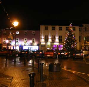 Athlone's Market Square and Christmas tree