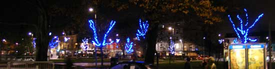 Eyre Square in Galway lit up for Christmas