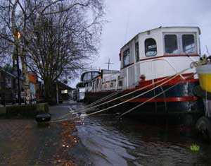 Shannon River floods its banks in Athlone