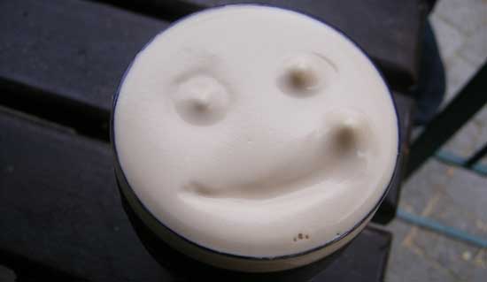 face in a pint from Sean's Bar in Athlone