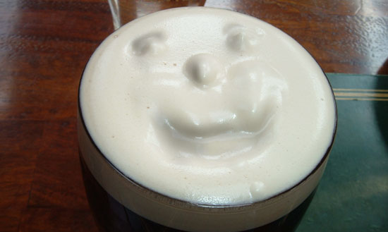 Face in a pint
