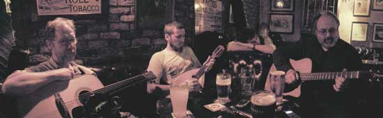 Session players at the The Shack Pub, Athlone