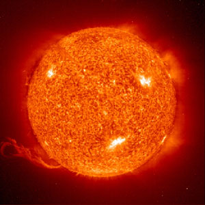 photo of the blazing sun