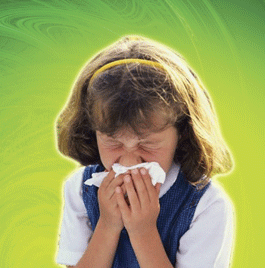 Irish girl sneezing