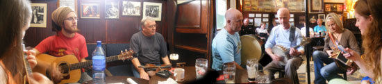 musicians play at the traditional session in sean's bar, athlone