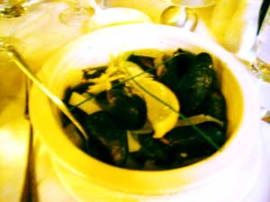 mussels served in Hatter's restaurant in Athlone