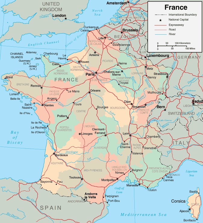 Map of France France Travel Guide