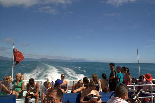 boat ride to reef