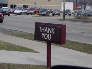 thank you sign