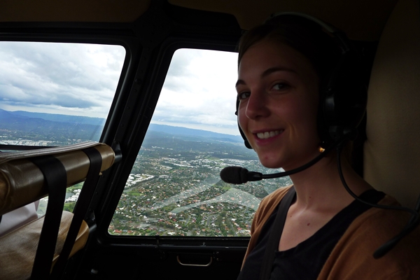 brooke in helicopter